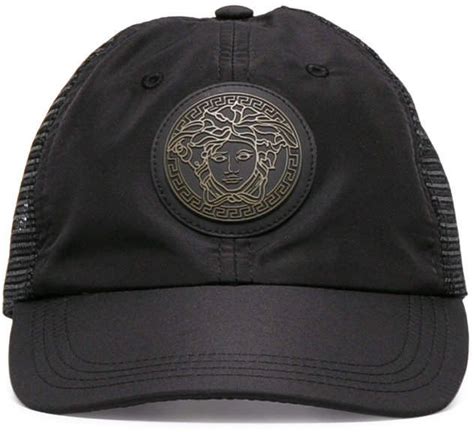 versace medusa trucker cap|Versace hats brown label.